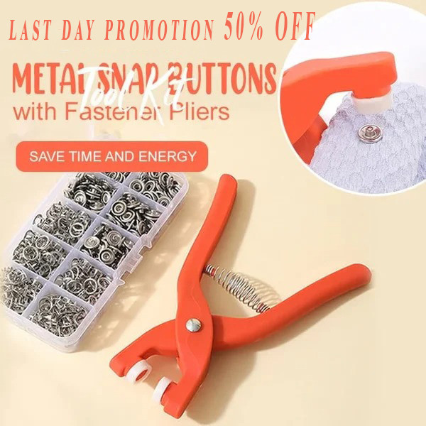 🔥Last Day Promotion 50% OFF🔥 Metal Snap Buttons with Fastener Pliers Tool Kit