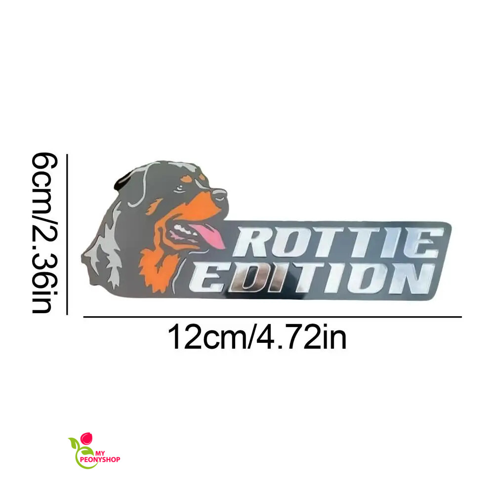 3D New Rottweiler Dog Acrylic Funny Stylish Car Emblems & Badges ...
