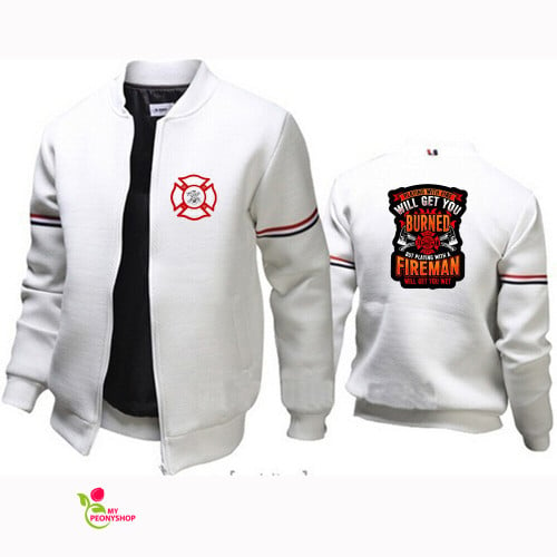 Firefighter Rescue Team Printing Fashion 2023 New Men's Flight Jacket