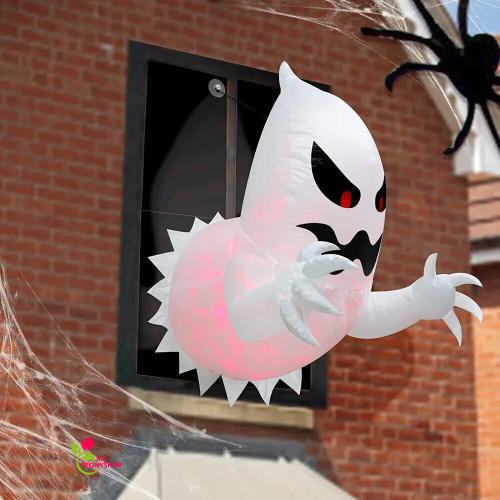 Giant Window Halloween Ghost Scary Phantom Party Outside Yard Garden Lawn Decor