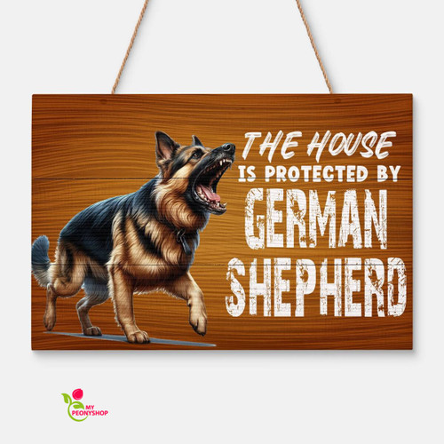 German shepherd wood sign