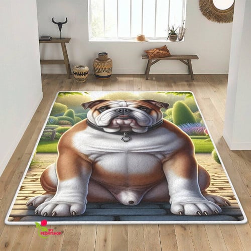 Bulldog area rug