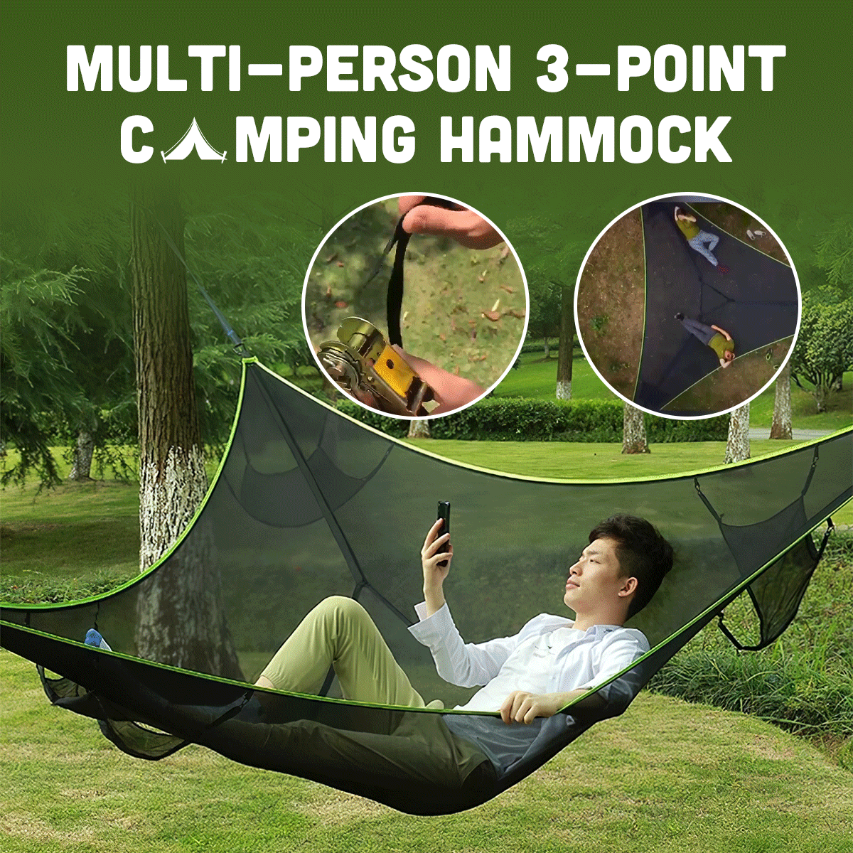 Trending Multi-person 3-Point Camping Hammock
