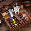 Travel luxury leather cigar case