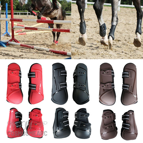 Horse Tendon Boots Front Hind Legs Set Training Jumping