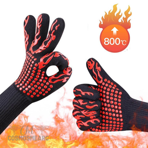 BBQ Gloves High Temperature Resistance Fireproof Cooking Gloves