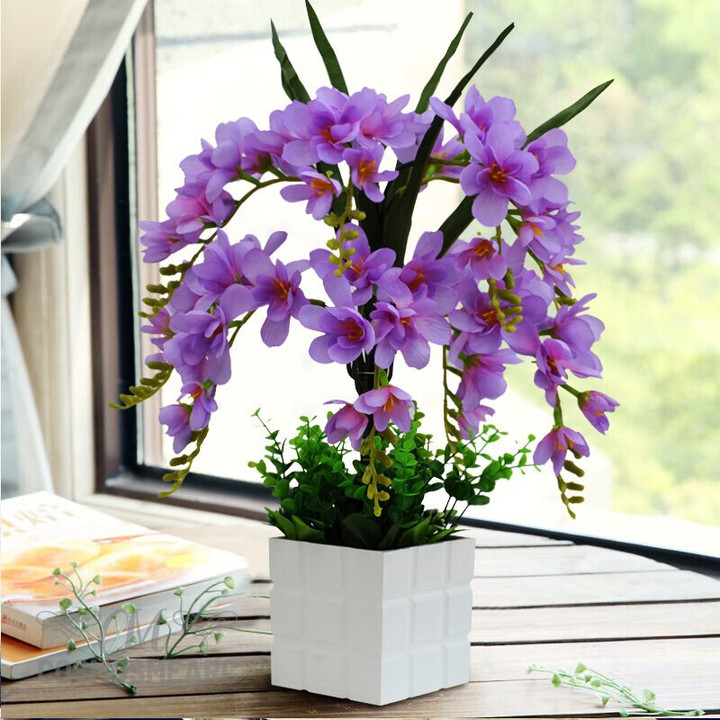 Artificial flower Phalaenopsis Vase set Gifts for Girlfriend / Grandma