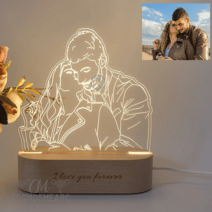 Night Lights Lamp For Lover Anniversary Wedding Birthday Christmas Personalized Couple Gifts for Wife and Girlfriend