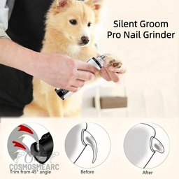 Golden Retriever nail grinder with LED light and USB rechargeable design