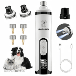 Portable cordless pet nail grinder for at-home Golden Retriever paw care