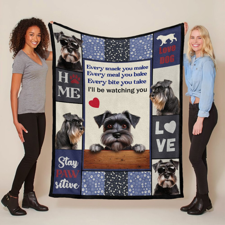 Miniature Schnauzer Fleece Blanket