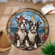 Boston Terrier Round Carpet SO2