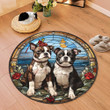 Boston Terrier Round Carpet DLN