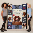 Brittany Spaniel Fleece Blanket Ja