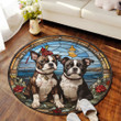 Boston Terrier Round Carpet SO2