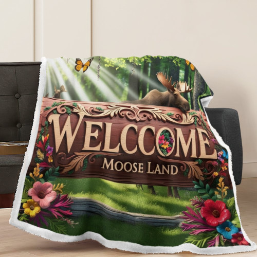 Moose Sherpa Blanket NFS