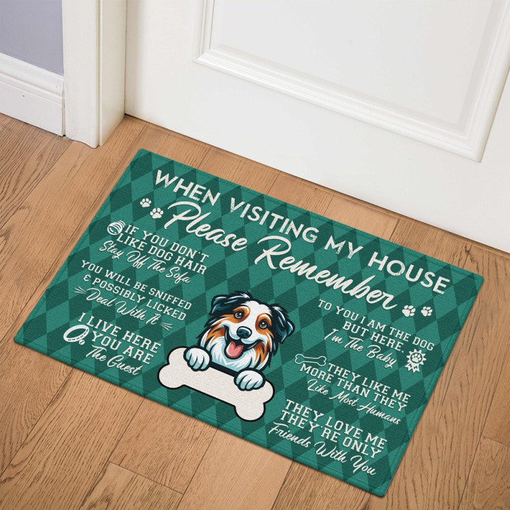 Australian Shepherd Door Mat Sx2