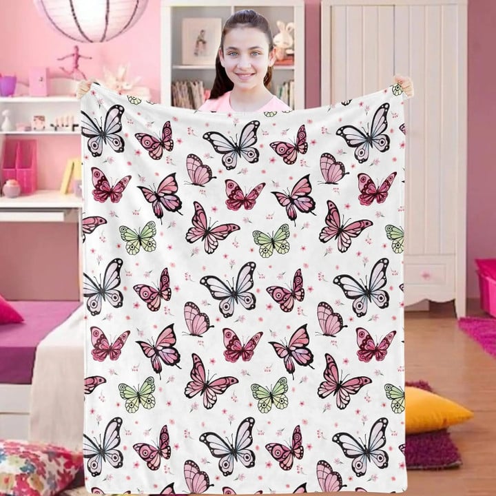Butterfly Blanket Flower Print