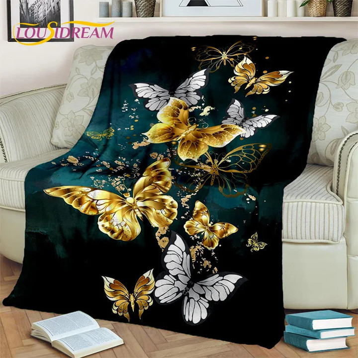 Butterfly Flower Cartoon Blanket