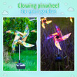 Colorful LED Solar Power Garden Pinwheel