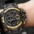YIKAZE Black Digital Watch for Men Sports Watches Waterproof