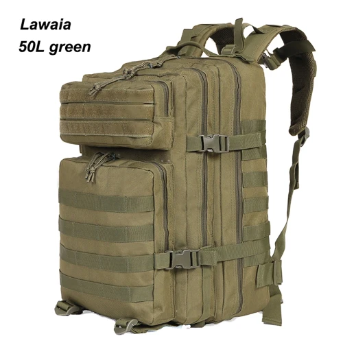 Lawaia Hunting Backpack Outdoor Military Rucksacks Tactical Sports Camping Hiking 50L 1000D Nylon Waterproof Trekking Backpack