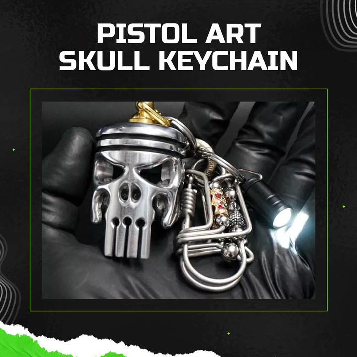 Piston Art Keychain