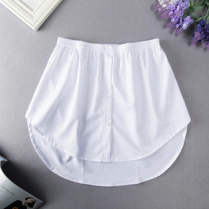 Detachable Underskirt Women Fake Shirt Irregular Skirt Tail Blouse Hem Cotton Extender Fake Hem Mini Skirt Fake Hem 6 Sizes