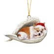 Sleeping Angel Dog Christmas Tree Hanging Ornaments