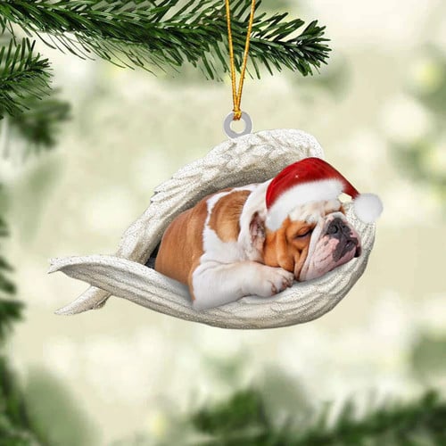 Sleeping Angel Dog Christmas Tree Hanging Ornaments