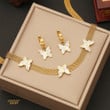 Luxury Butterfly Choker Short Necklace Set