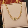Luxury Link Chain Necklace for Women New Eye Charm Jewelry Set