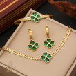 Luxury Green Crystal Necklace Set