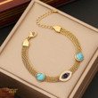 Luxury Women's Eye Pendant Zircon Necklace