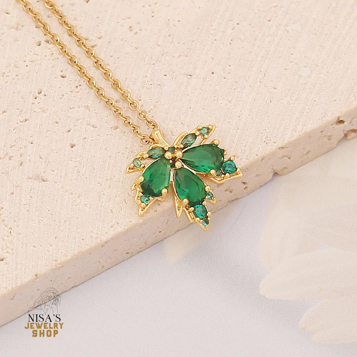 Emerald Green Zircon Necklace