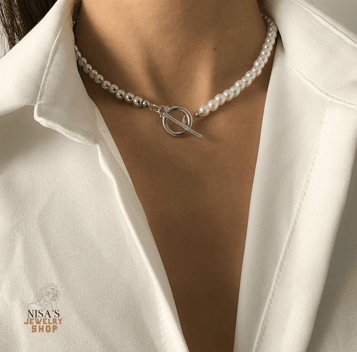 Pearl Chain Necklace Choker