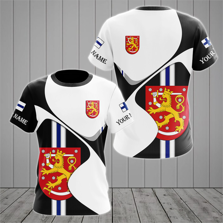 Restocked Mall - - Custom Name Finland Sport Form Coat Of Arms T-shirt