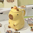 Cute Capybara Mug Cartoon Ceramic Design Sense Coffee Mug Kitchen Bar Mug With Handle