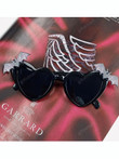 1PC black bat sunscreens . Bat glasses for a ladies' Party