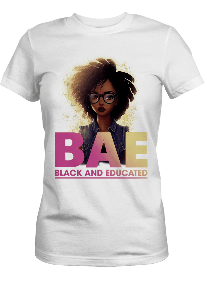 Bea shirt for black girl art shirt black and educated shirt for african american girl