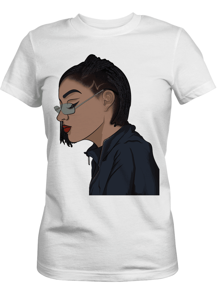 Shirt for black girl dreadlock short hair art shirt for african american art