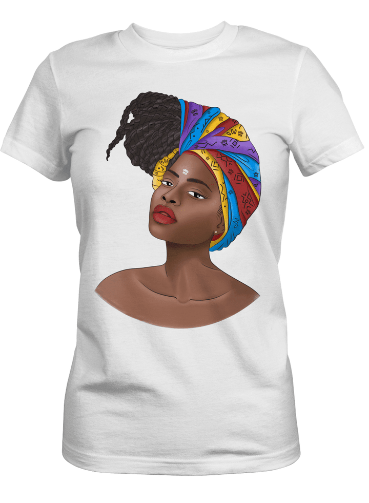 Black women shirt for black women afro locs and braids art shirt for african women