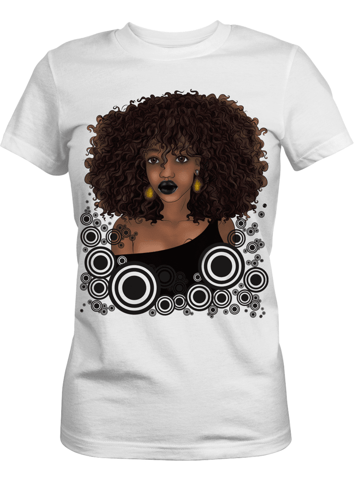 Shirt for black girl sexy afro melanin black women art shirt for black women