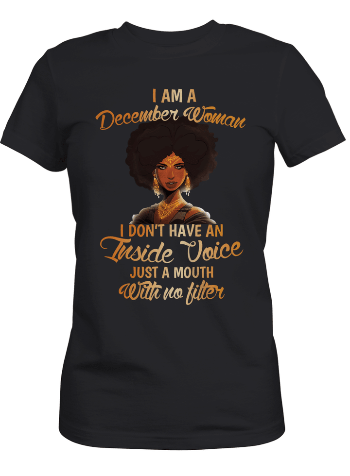 Birthday shirt for december woman shirt for black women birthday shirt for black girl