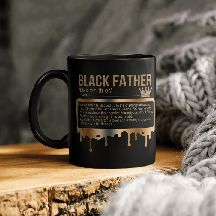 father's day Mug for father black father definition melanin mug