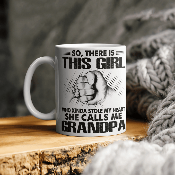 Mug for granddaughter black grandpa for granddaughter gifts so there is this girl she calls me grandpa mug