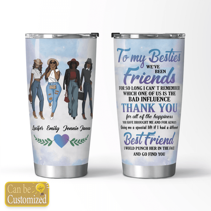 Personalized tumbler to my bestie tumbler for best friend gift for best friend tumbler to best friends (4 Girls)