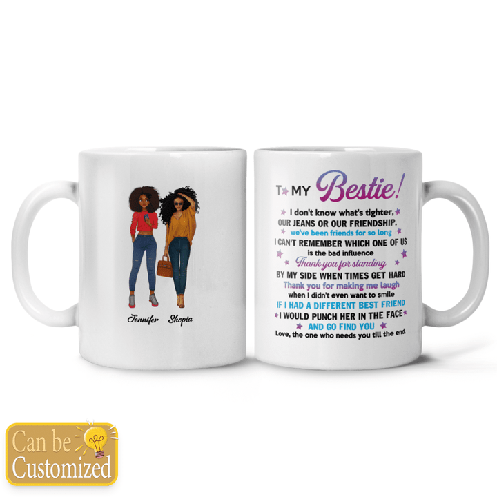 Personalized mug gifts for bestie black girl to my bestie mug