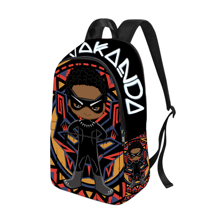 Black panther wakanda backpack back to school backpack for black boy bookbag