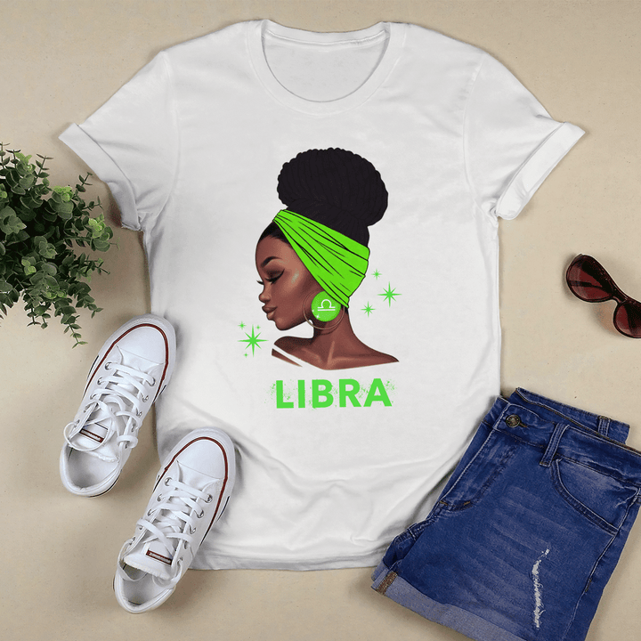 Zodiac shirt birthday gift for black girl zodiac tshirt libra queen shirt